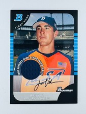 JUSTIN VERLANDER 2005 Bowman Draft Picks #BDP129 1st Year GAME WORN PATCH picture