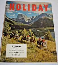 Vtg. August 1951 Holiday Magazine - Horseback Riding in Wyoming Cover picture