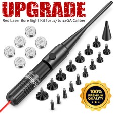 Universal Red Dot Laser Bore Sight Kit .17 to 12GA Caliber Upgraded Bore Sighter picture
