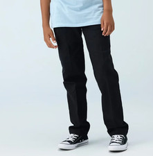 Dickies Boys' 850 Flex Twill Slim Taper Pant - Size 16 black picture