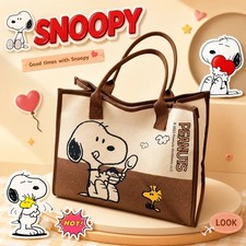 Snoopy Woodstock Cartoon Large Capacity Shoulder Tote Bag Animation Handheld picture