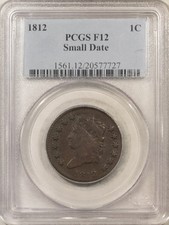 1812 CLASSIC HEAD LARGE CENT, SMALL DATE - PCGS F-12 picture