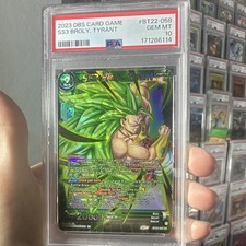 Bandai DBS SS3 Broly, Tyrant Critical Blow BT22-058 SR 2023 PSA 10 EN picture