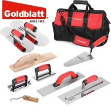Goldblatt 2 Piece Stainless Steel Trowel Set & 8 Piece Masonry Hand Tool Set NEW picture