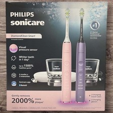 Philips Sonicare DiamondClean Rechargeable Electric Toothbrush 2 Pack Gray Pink picture