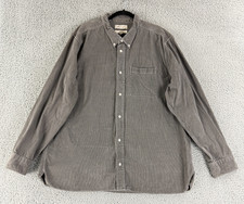 Madewell Perfect Fit Corduroy Shirt Mens XXL Gray Cotton Button Up Long Sleeve picture