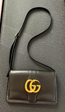 Gucci GG Logo Black Small Shoulder Bag w/ Strap, Gold Hardware, Dust Bag COA picture