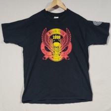 Vintage 1998 Sturgis 58th Anniversary Survivor Black Graphic T-Shirt  XL picture