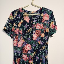 STARINA Vintage Floral Artsy  Midi Dress Women's - SZ Large picture
