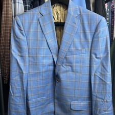 Tailored by STITCHED LV XXXX Collection - Sportcoat - Blue, Tan Plaid 40R  picture