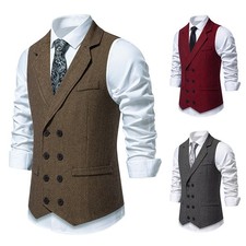 Mens Herringbone Tweed Vest picture
