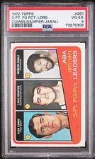 1972 Topps Basketball #261 - Combs/Dampier/Jabali [PSA 4] - freshly graded picture