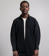 Japan HOMME PLISSE ISSEY MIYAKE Black Pleats Jacket  JC109 picture