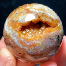 Rare 125G Natural Beautiful Ocean Jasper Sphere Healing Agate Madagascar L7982 picture