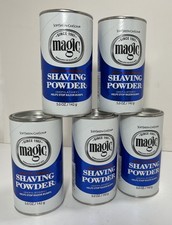 Lot of 5 SOFTSHEEN Carson MAGIC SHAVING POWDER Regular Strength 5 oz. for Beards picture
