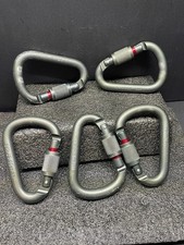 Lot of Five (5) used Petzl carabiners picture