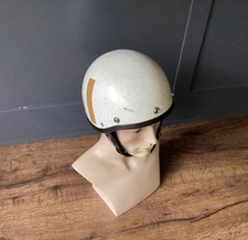 Vintage Bell Toptex Helmet White Sparkles Shorty Size 6 7/8  picture