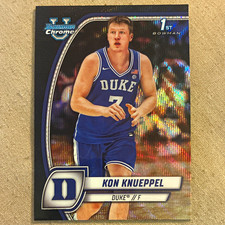 Topps 2024-25 Bowman Chrome Kon Knueppel RC Black Wave #48 Duke picture