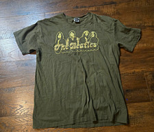 Vintage The Beatles Olive Green Graphic T-Shirt 100% Cotton Men's Large picture
