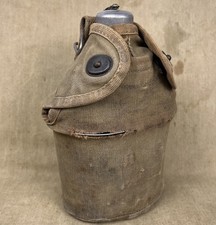 Original WWII WW2 USMC Second Pattern P2 Canteen Cover With Canteen And Cup picture