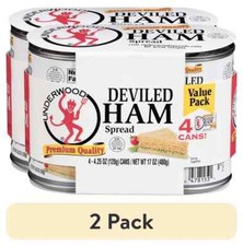 (2 pack) Underwood Deviled Ham Spread, 4.25 oz, 4 Count Cans picture