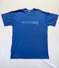 Vintage Ched by Anvil T Shirt Men XL Blue Graphic Print Newport Sailboats Cotton picture