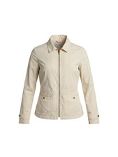 Chico's Beige Zip-Front Jacket Womens Long Sleeve Size 2 picture