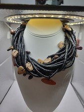 Vintage Monies Gerda Lynggaard Copenhagen Avant-garde Black,amber Color Boho. picture