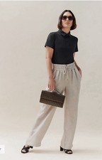 Quince Women’s 100% European Linen Wide Leg Pants Flax Size Small 30” picture