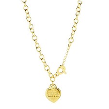 MAYAMAR 24K Gold Plated Heart Charm Rolo 18