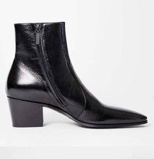 Occident Men's Leather Pointed Toe Side Zip Ankle Boots Casual Dress Party Shoes picture