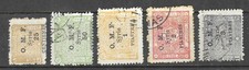 French Colonies, O.M.F. stamps 1921 Sc#82/87 U/F/VF picture