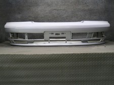 95-97 NISSAN GLORIA HY33 FRONT BUMPER COVER WHITE W SILVER & MOUNTING OEM picture