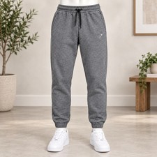 Gymshark Crest Joggers Charcoal Grey Marl Fleece Sweatpants Mens Size Large picture