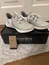 FootJoy Youth Golf Shoes White Purple Size 6 Medium picture