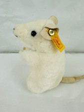 VTG Steiff 4.5” White Mouse Fiep Pilla Knopf im Ohr #056147 Mohair Toy Germany picture