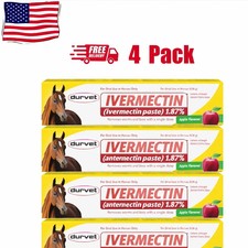 4 Pack New Paste Horse Dewormer Apple Flavor Exp 10/27  USA picture