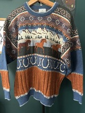 Vintage Concepts Equestrian Horse Knit Sweater picture