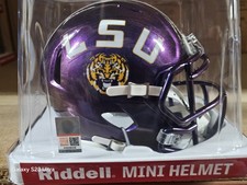 LSU TIGERS  PURPLE CHROME NEW REPLICA MINI HELMET NCAA RIDDELL picture