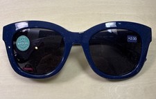 Peepers 2481B Center Stage Sunglasses +2.00 Bifocal Navy Blue NWT 50-20-146-45mm picture