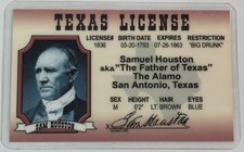 Samuel Houston - Texas License - Novelty - Drivers - The Father of Texas picture