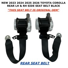 2023 2024 2025 2026 Toyota Corolla rear LH & RH seat belt BLACK (SETS) picture