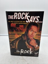 The Rock Says Book WWF WWE Dwayne Johnson HC-DJ 2000 Autobiography Like New picture