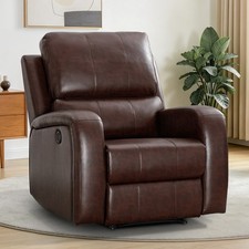 Canmov Electric Recliner Chair, PU Leather Power Recliner with Padded Backrest picture