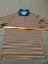 Donald Ross Polo Shirt Size L Men's Blue and Orange picture