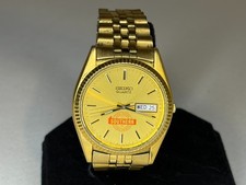 Vintage Seiko President Watch 7N43-8111 Men Two Tone Fluted Bezel Day Date Quart picture
