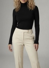 NWT Talbots Signature Women’s Size 10P Ivory Polyester Blend Lined Ankle Pant picture