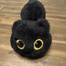 MeWoo MeWaii Black Cat Plush Stuffed Animal Soft Cuddly Star Eyes Lovey CLEAN picture
