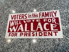 Vintage Voters In This Family Will Vote For Wallace For President Tin Sign picture