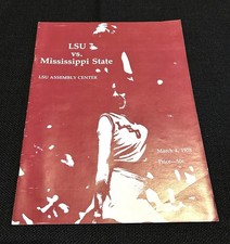 OLD Louisiana State University v Mississippi State basketball program 1978 LSU picture